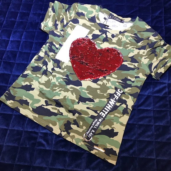 LAST CHANCE SALE⚡️SUPER CUTE CAMO HEART SHIRT (NWT) - Picture 7 of 7